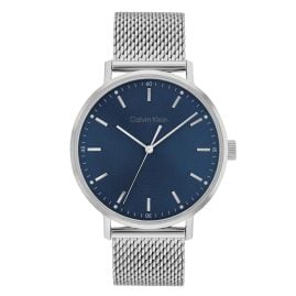 CALVIN KLEIN 25200045 Men's Wristwatch Modern Mesh Steel/Blue