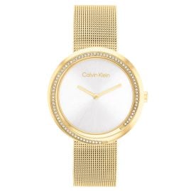 CALVIN KLEIN 25200150 Ladies' Watch Twisted Bezel Gold Tone