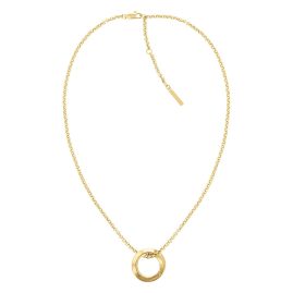 CALVIN KLEIN 35000307 Women's Necklace Gold Plated Stainless Steel Twisted Ring