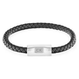 CALVIN KLEIN 35000571 Men's Bracelet Black Leather Bold