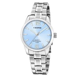 Calypso K5867/6 Damen-Armbanduhr Quarz Stahl/Hellblau