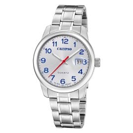 Calypso K5872/2 Herren-Armbanduhr Stahl/Hellgrau