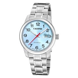 Calypso K5872/3 Herrenuhr Quarz Stahl/Hellblau