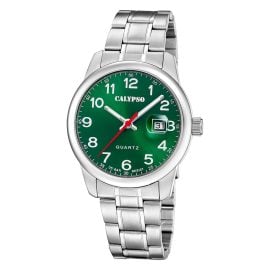 Calypso K5872/5 Herrenarmbanduhr Quarz Stahl/Grün