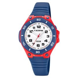 Calypso K5758/1 Kids' and Youth Watch Blue/Red 10 bar