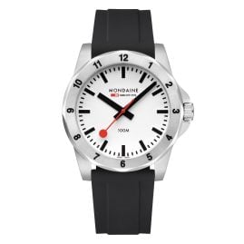 Mondaine MSN.4211B.RB Men's Watch Numeri Quartz Black/White 42 mm