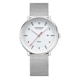 Mondaine MLE.41910.SM Unisex Wristwatch Doppio Solar Mesh 41 mm