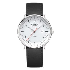 Mondaine MLE.41910.LBV Men's Watch Doppio Solar Black/White 41 mm