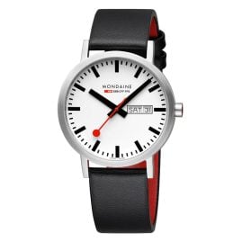 Mondaine A667.30360.11SBBV Herrenuhr Quarz Classic Day-Date 40 mm