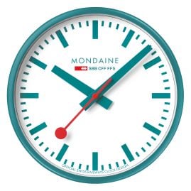 Mondaine A990.CLOCK.10SBD Wanduhr Quarz 25 cm Teal Limited Edition