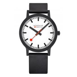 Mondaine MS1.41110.RB Herren-Armbanduhr Essence Weiß/Schwarz