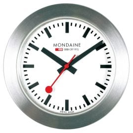 Mondaine A660.30318.81SBB Magnetic Table Clock Silver Tone