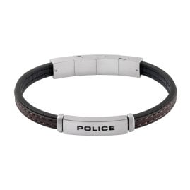 Police PEAGB0079202 Herrenarmband Recall Leder Schwarz/Braun