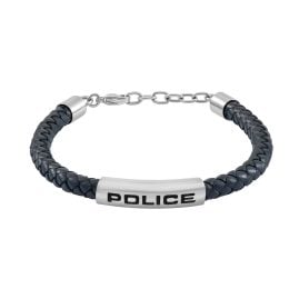 Police PEAGB0079601 Herren Leder-Armband Skyfall Dunkelblau