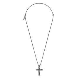 Police PEAGN0081706 Herren-Halskette Contorto Grau