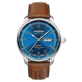 Zeppelin 9664-3 Men's Automatic Watch 100 Years Méditerranée Brown/Blue