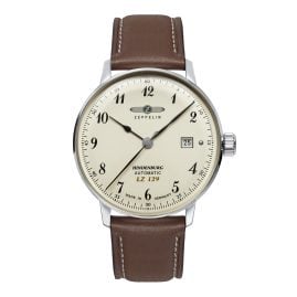 Zeppelin 8056-5 Automatic Watch for Men Hindenburg LZ129 Brown/Beige