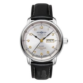 Zeppelin 9664-1 Herrenuhr Automatik 100 Jahre Méditerranée Leder