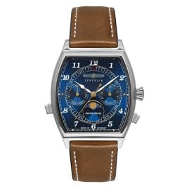 Zeppelin 8336-3 Herrenuhr Metropolis Mondphase Cognac/Blau