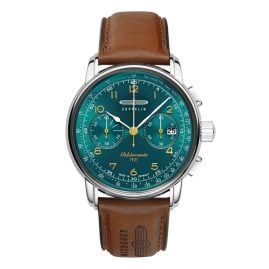 Zeppelin 9670-4 Men's Chronograph 100 Jahre Méditerranée Brown/Petrol