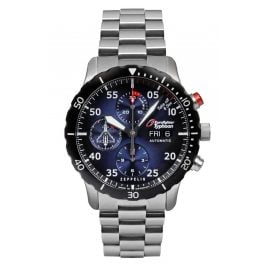 Zeppelin 7218M-3 Men's Watch Automatic Chronograph Eurofighter with Steel Strap