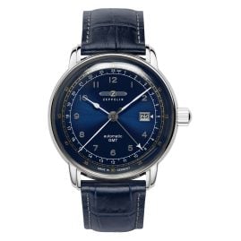 Zeppelin 7668-3 Men's Watch Automatic GMT LZ126 Los Angeles Dark Blue