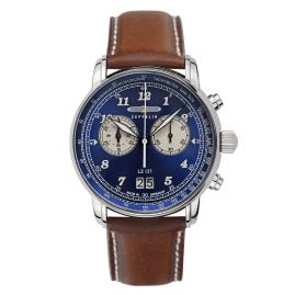 Zeppelin 8684-3 Men's Watch Chronograph LZ 127 Brown/Blue