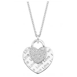 s.Oliver 2026089 Damen-Collier Silber mit Herz