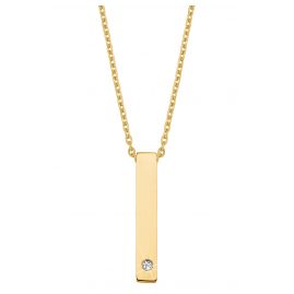 s.Oliver 2028472 Ladies Pendant Necklace Gold Plated Steel