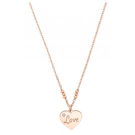 s.Oliver 2031416 Ladies' Necklace Heart Rose