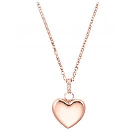 s.Oliver 2032598 Ladies' Necklace Rose Gold Plated Silver Heart