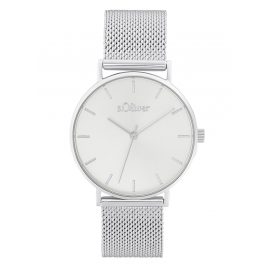 s.Oliver 2033515 Damen-Armbanduhr Edelstahl Silberfarben