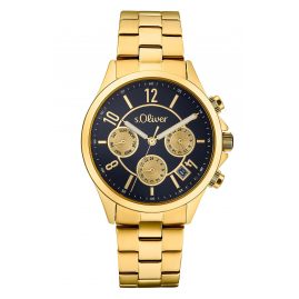 s.Oliver 2033555 Women's Watch Chronograph Gold Tone