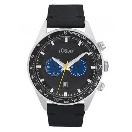 s.Oliver 2033495 Men's Watch Chronograph Black