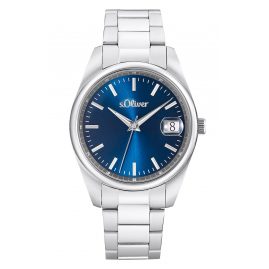 s.Oliver 2033527 Herren-Armbanduhr Stahl/Blau
