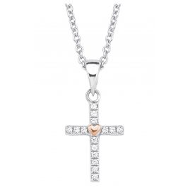 s.Oliver 2018528 Mädchen-Halskette Kreuz Silber
