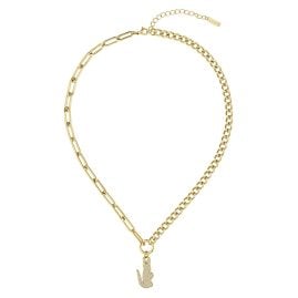 Lacoste 2040145 Women's Necklace Crocodile Gold Tone