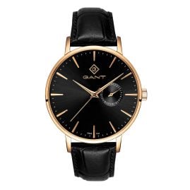 Gant G105023 Men´s Watch Quartz Park Hill III Leather Black