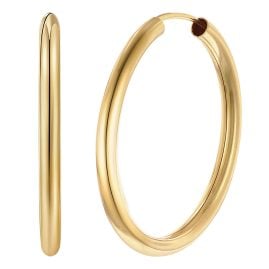 trendor 28175-30 Women's Hoop Earrings Gold Plated 925 Silver Ø 30 mm