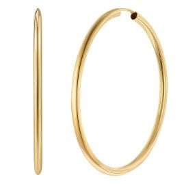 trendor 28175-50 Women's Hoop Earrings Gold Plated 925 Silver Ø 50 mm
