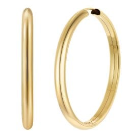 trendor 28180-40 Women's Hoop Earrings Gold Plated 925 Silver Ø 40 mm