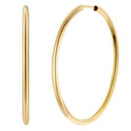 trendor 28171-40 Women's Hoop Earrings Gold Plated 925 Silver Ø 40 mm