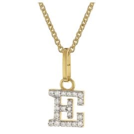 trendor 28266-E Women's Necklace With Letter E Gold-Plated 925 Silver