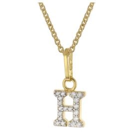 trendor 28266-H Women's Necklace With Letter H Gold-Plated 925 Silver