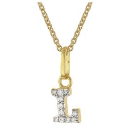 trendor 28266-L Women's Necklace With Letter L Gold-Plated 925 Silver