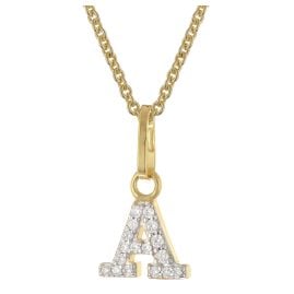 trendor 28266-A Women's Necklace With Letter A Gold-Plated 925 Silver