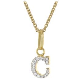 trendor 28266-C Women's Necklace With Letter C Gold-Plated 925 Silver