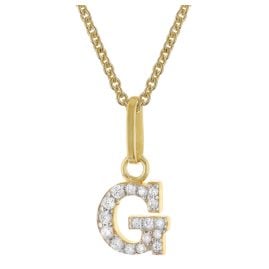 trendor 28266-G Women's Necklace With Letter G Gold-Plated 925 Silver