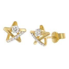 trendor 28347 Women's Stud Earrings Gold-Plated 925 Silver