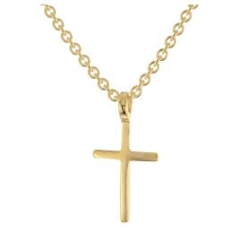 trendor 28349 Necklace with Small Cross Pendant 333/8K Gold